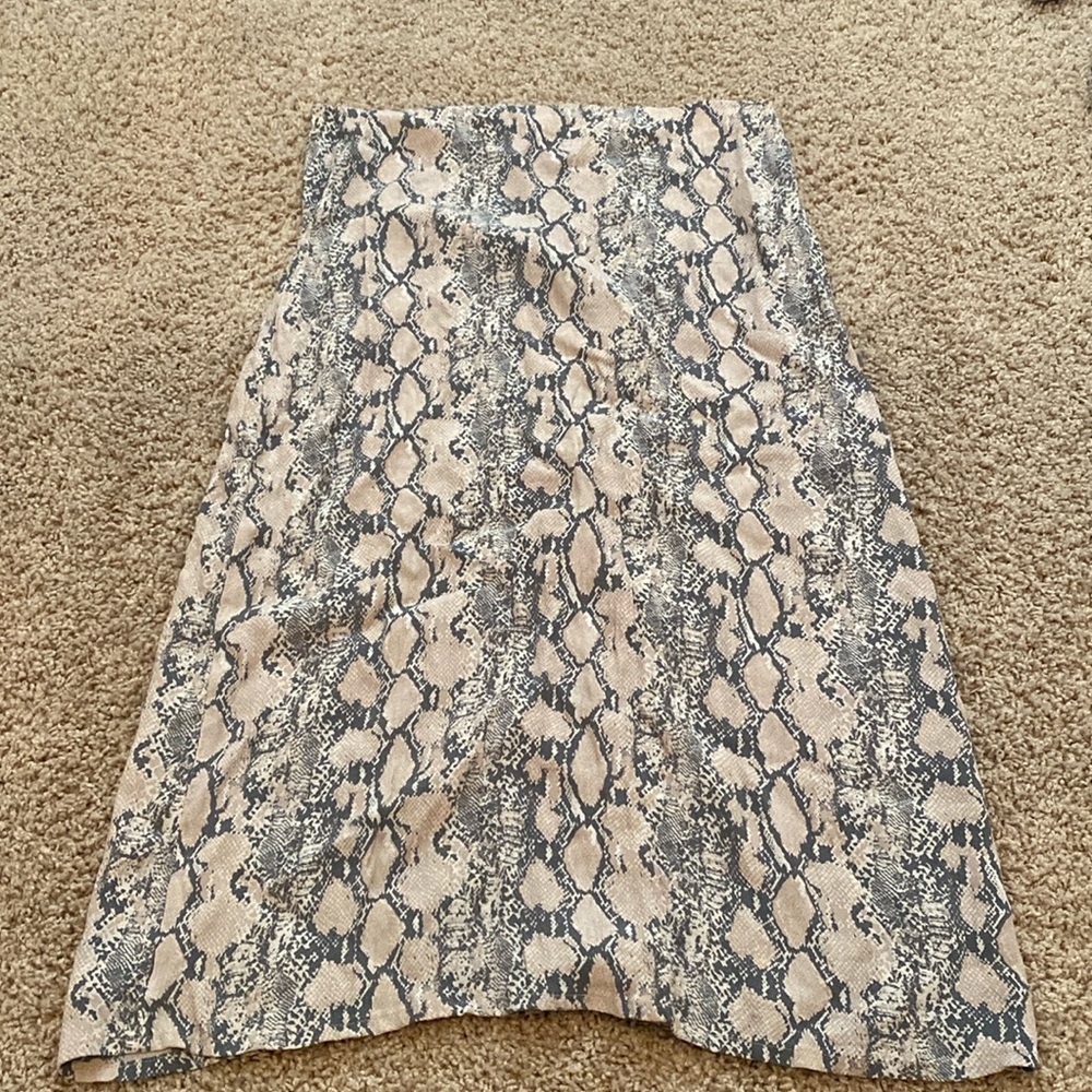 Snake print skirt
